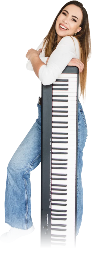Kasia Majerczyk przy keyboardzie